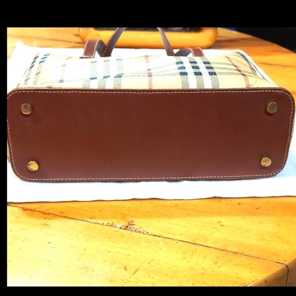 Burberry Bag Mini Tote Protected Canvas and double leather handles - Picture 4 of 7